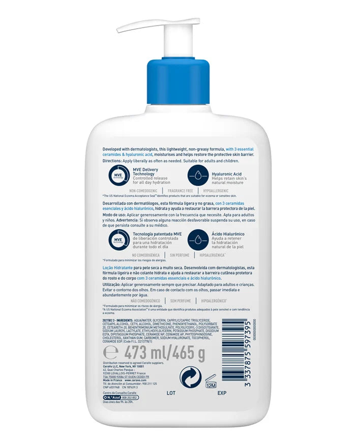 LOCION HIDRATANTE DIARIA CERA VE PARA PIEL NORMAL A SECA 562ML