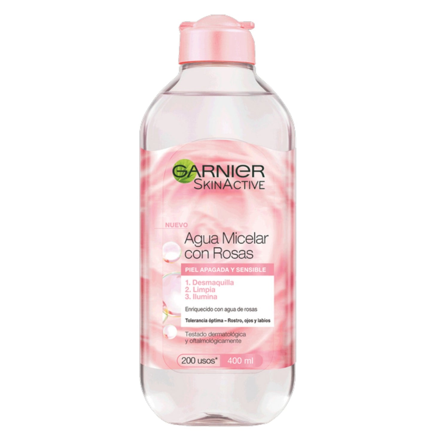 AGUA MICELAR CON AGUA DE ROSAS GARNIER 400 ML