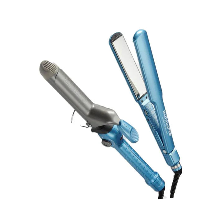 KIT PLANCHA Y TENAZA BaByliss NANO TITANIUM