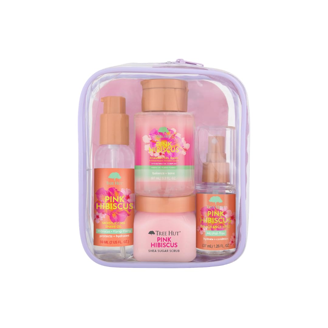 SET TREE HUT PINK HIBISCUS