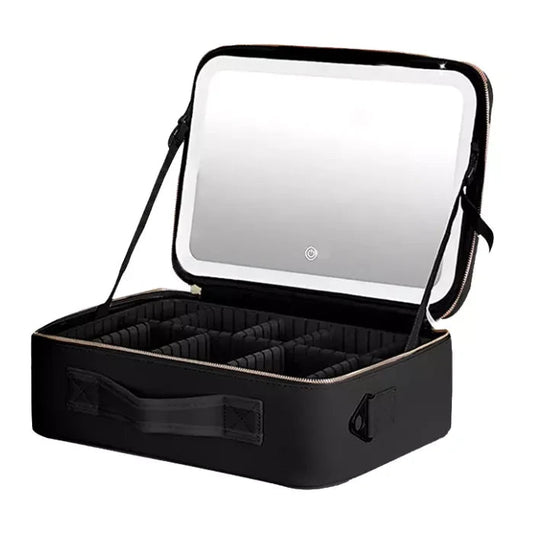 PORTA COSMETICOS CON LUZ LED GRANDE