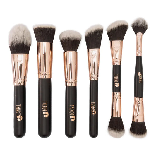 KIT DE BROCHAS NEGRO CLASICO 12 UND TRENDY