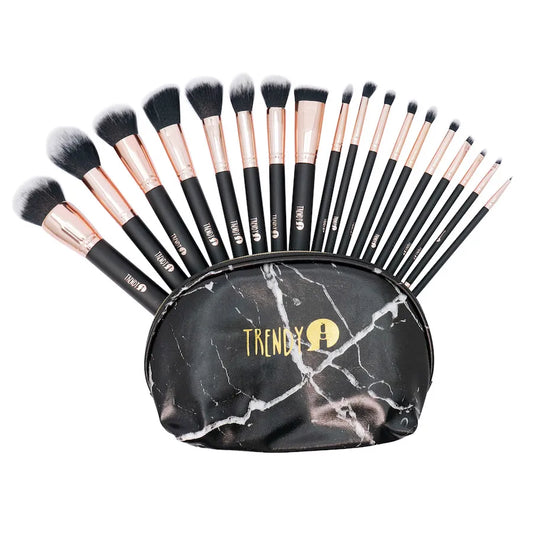 KIT DE BROCHAS MARMOLEADAS NEGRO 18UND TRENDY