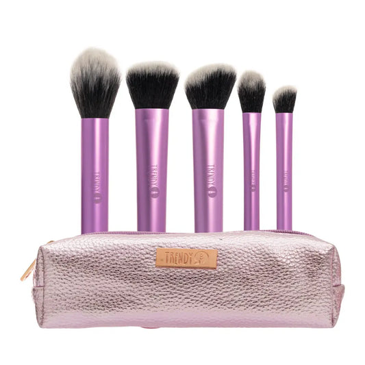 KIT DE BROCHAS PIEL MORADA 5UND TRENDY