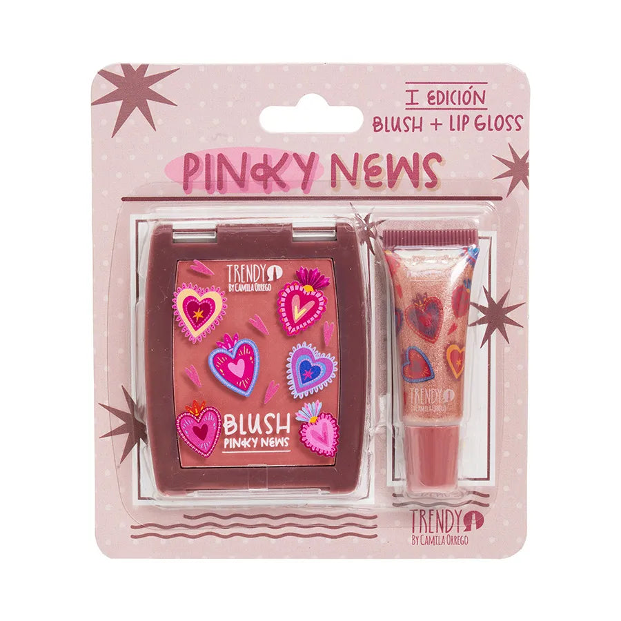 RUBOR + LIP GLOSS TRENDY PINKY NEW
