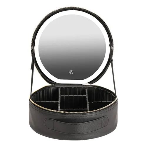 PORTA COSMETICOS CON LUZ LED REDONDO