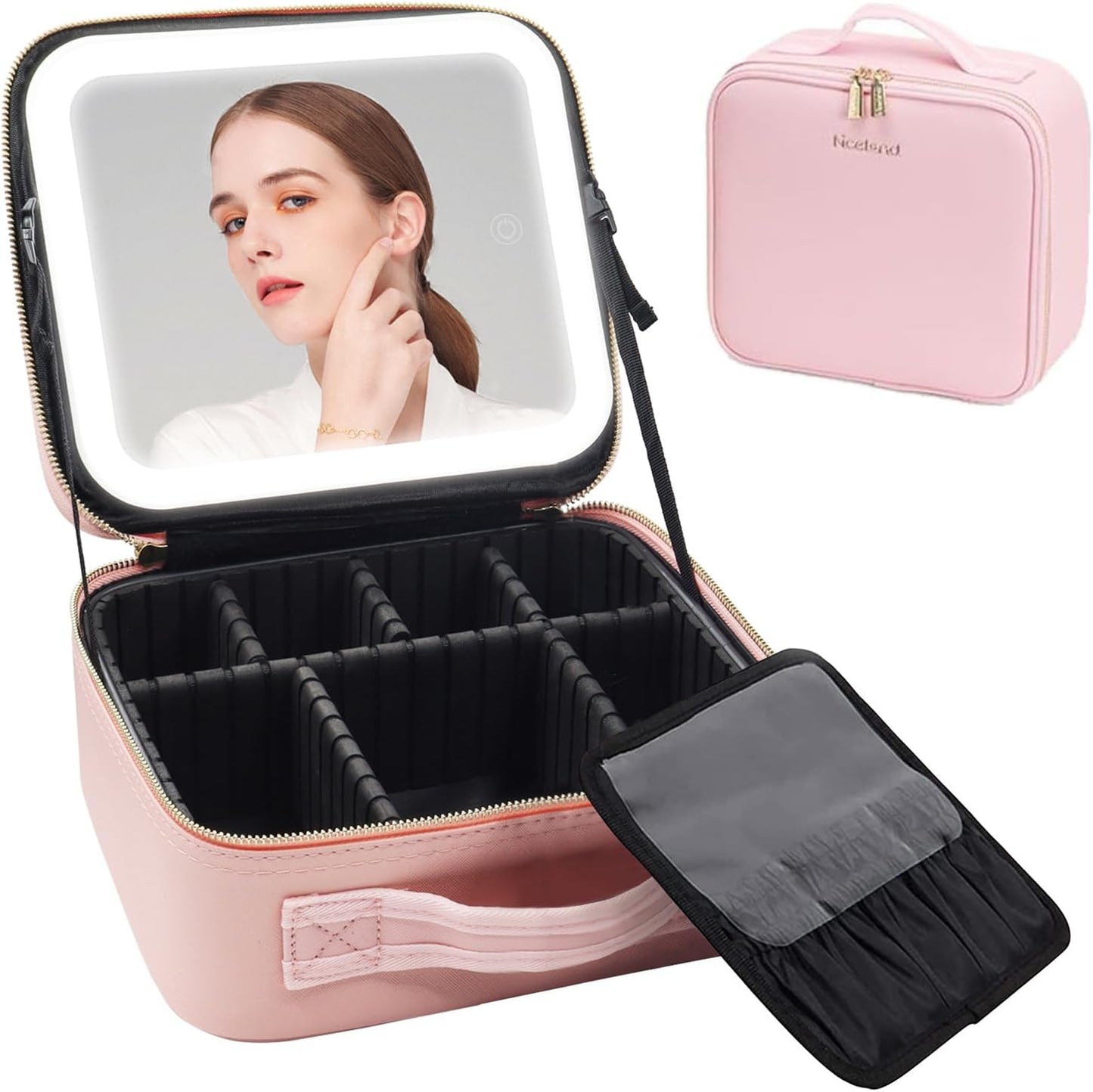 PORTA COSMETICOS CON LUZ MEDIANO