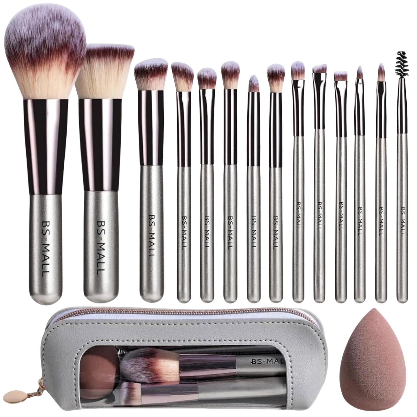 TRAVEL MAKEUP BRUSH SET MAKEUP SPONGE BS MALL