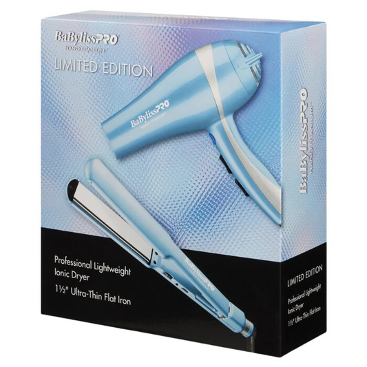 KIT SECADOR Y PLANCHA BaBylissPRO - NANO TITANIUM