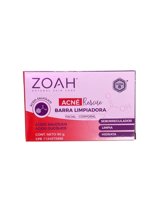 BARRA LIMPIADORA ACNE RESCUE ZOAH
