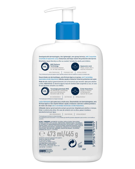 LOCION HIDRATANTE DIARIA CERAVE PARA PIEL NORMAL A SECA 562ML