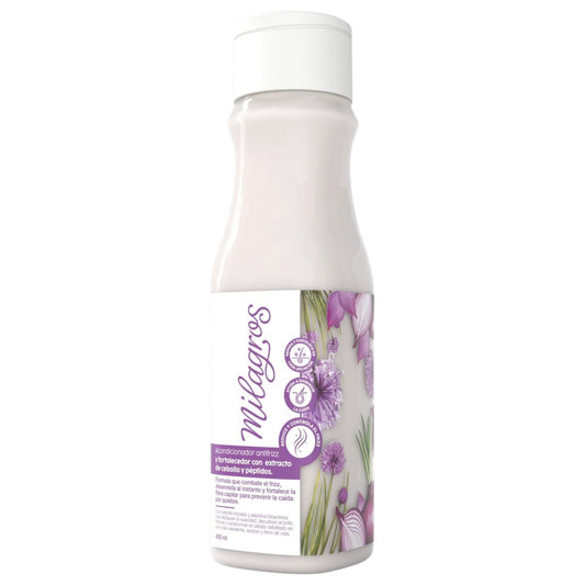 ACONDICIONADOR ANTI FRIZZ CON EXTRACTO DE CEBOLLA MILAGROS 400 ML