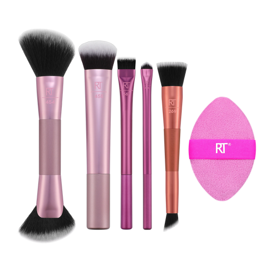 SET DE BROCHAS REAL TECHNIQUES 5 PCS + BORLA