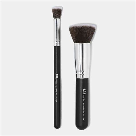 DUO DE BROCHAS PARA BASE Y CORRECTOR AOA F1 Y E101 - F2 Y E102
