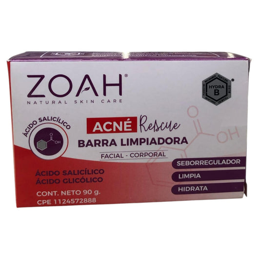 BARRA LIMPIADORA ACNE RESCUE ZOAH