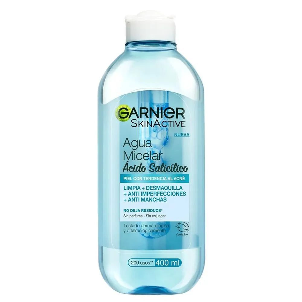 AGUA MICELAR CON ACIDO SALICILICO GARNIER 400 ML