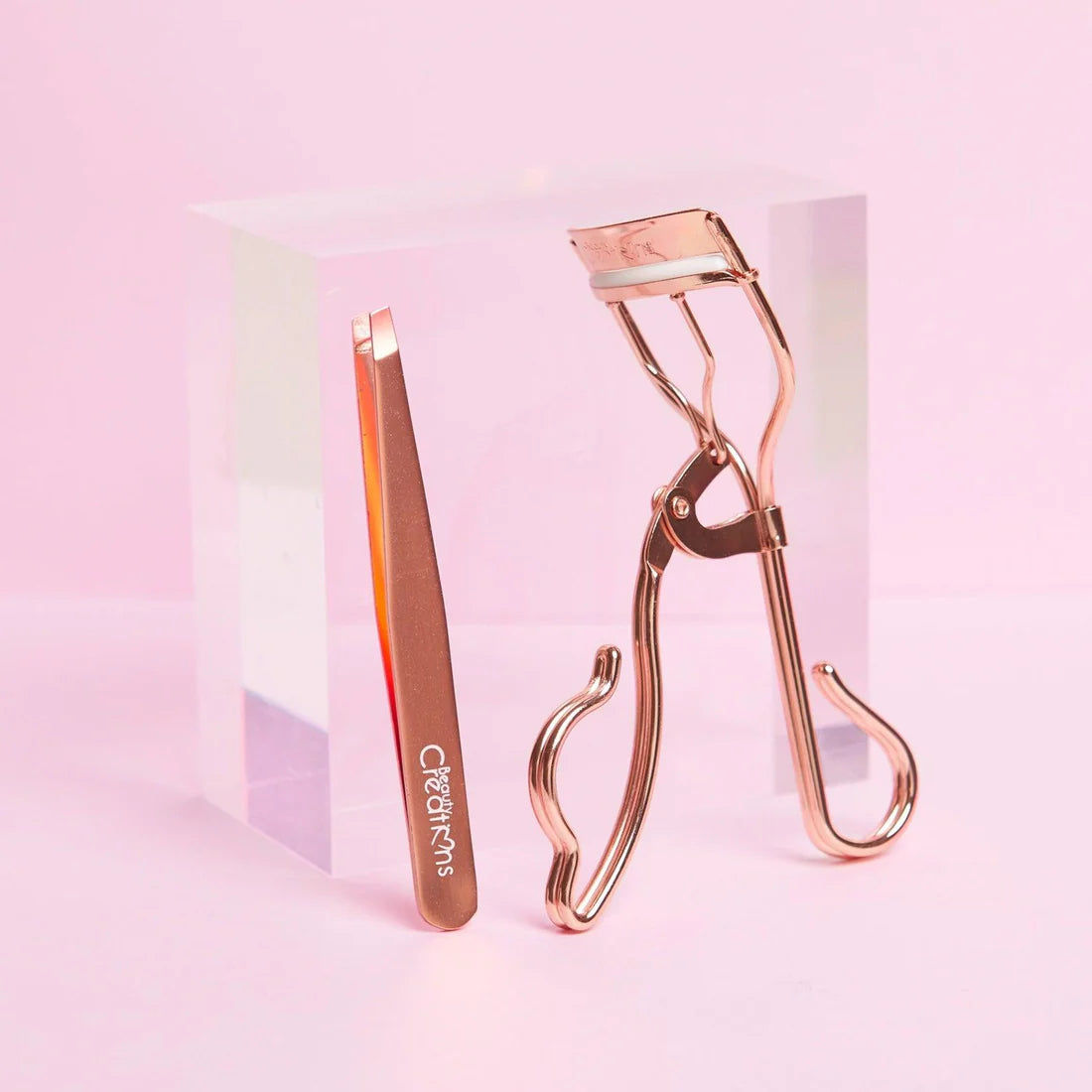 SET DE RIZADORA DE PESTAÑAS Y PINZA PARA CEJAS BEAUTY CREATIONS