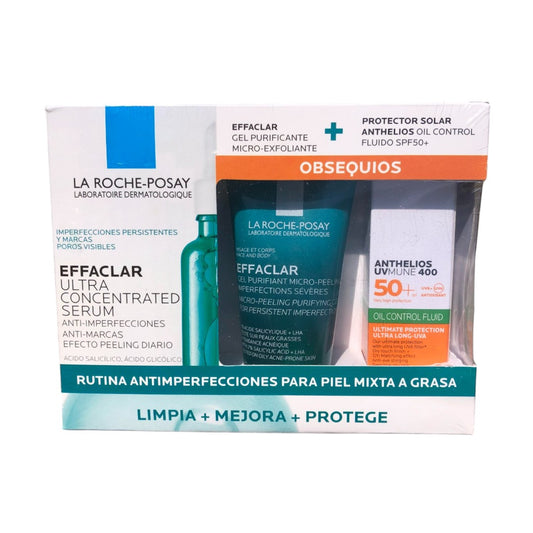 KIT RUTINA ANTIMPERFECCIONES PARA PIEL MIXTA A GRASA  LA ROCHE POSAY